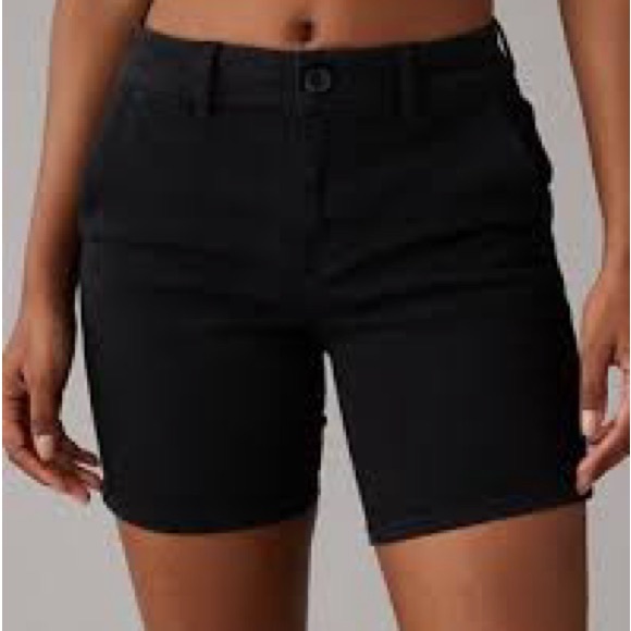 American Eagle Outfitters Pants - American Eagle Outfitters Black Bermuda Shorts Tailored Cotton Blend
